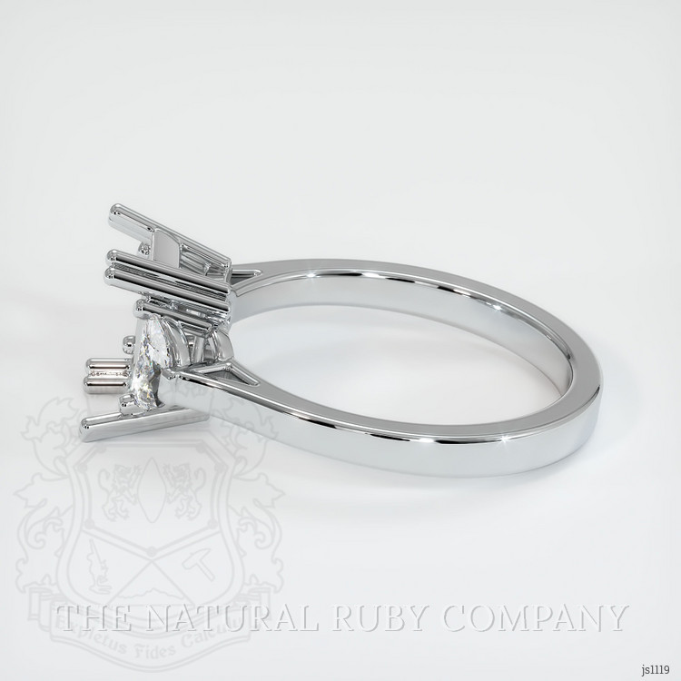 10K White Gold Three Stone Ring Setting