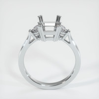 10K White Gold Three Stone Ring Setting Image