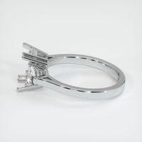 14K White Gold Three Stone Ring Setting Image