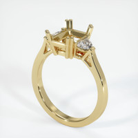 10K Yellow Gold Three Stone Ring Setting Video