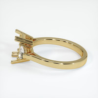 10K Yellow Gold Three Stone Ring Setting Image