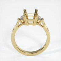 10K Yellow Gold Three Stone Ring Setting Image