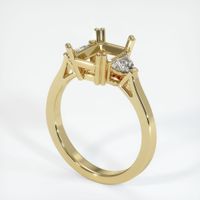 14K Yellow Gold Three Stone Ring Setting Video