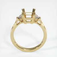 14K Yellow Gold Three Stone Ring Setting Image