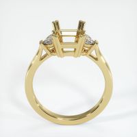 18K Yellow Gold Three Stone Ring Setting Image