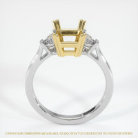 18K Yellow & White Three Stone Ring Setting Image