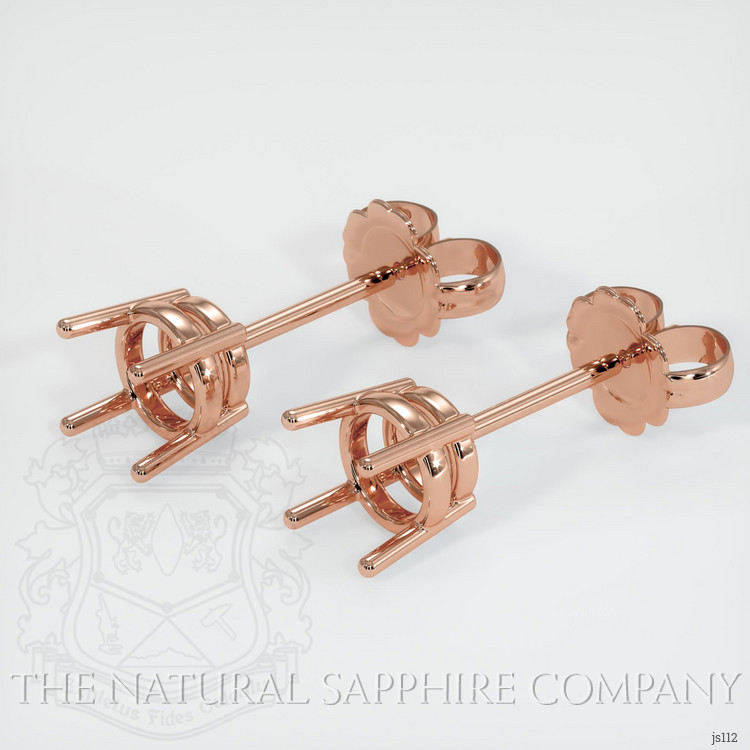 14K Rose Gold Studs Earring Setting