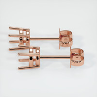 14K Rose Gold Studs Earring Setting Image