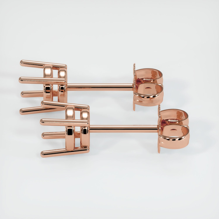14K Rose Gold Studs Earring Setting