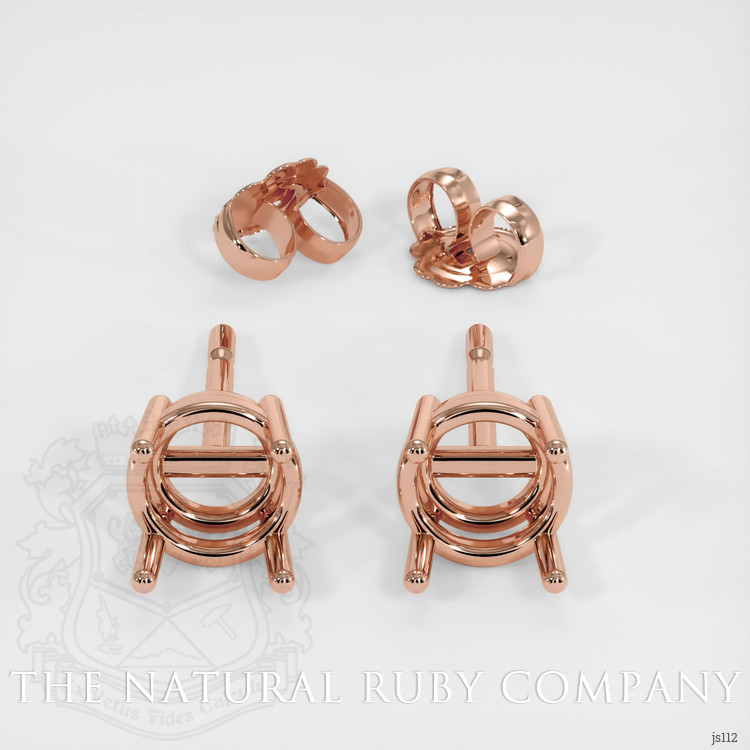 14K Rose Gold Studs Earring Setting