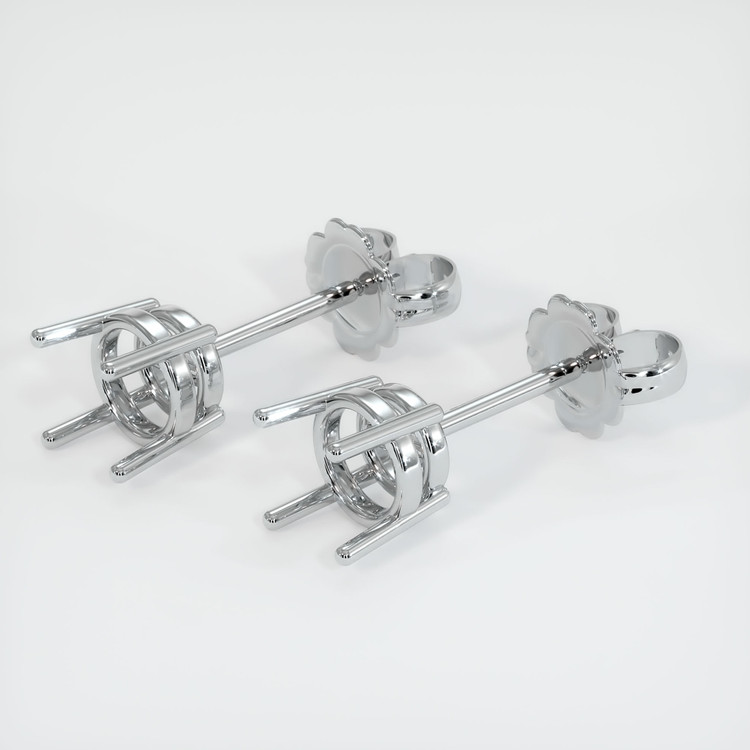 14K White Gold Studs Earring Setting