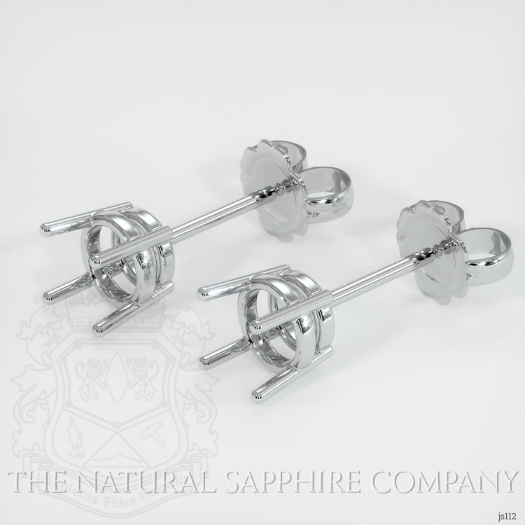 14K White Gold Studs Earring Setting