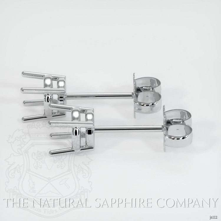 14K White Gold Studs Earring Setting