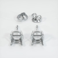 14K White Gold Studs Earring Setting Image