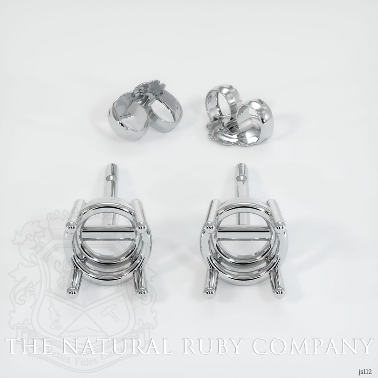 14K White Gold Studs Earring Setting