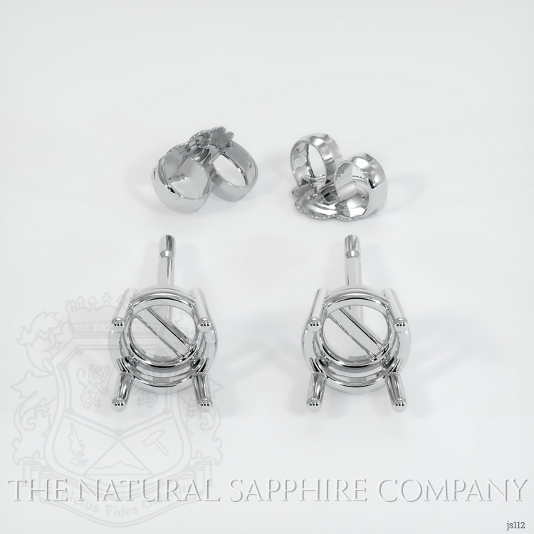 14K White Gold Studs Earring Setting