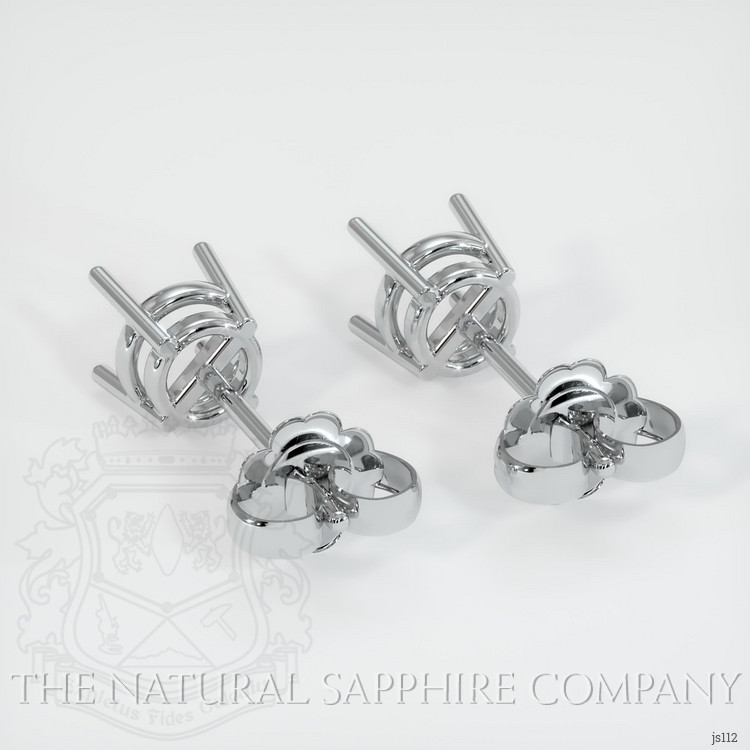 14K White Gold Studs Earring Setting