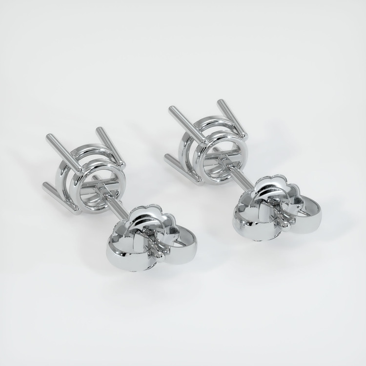 14K White Gold Studs Earring Setting