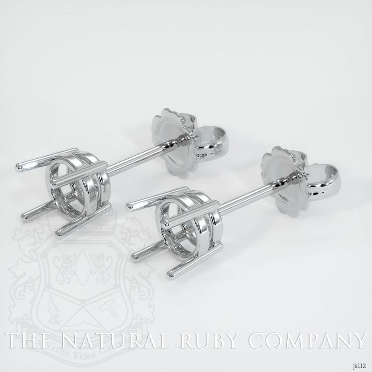 18K White Gold Studs Earring Setting