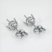 18K White Gold Studs Earring Setting Image