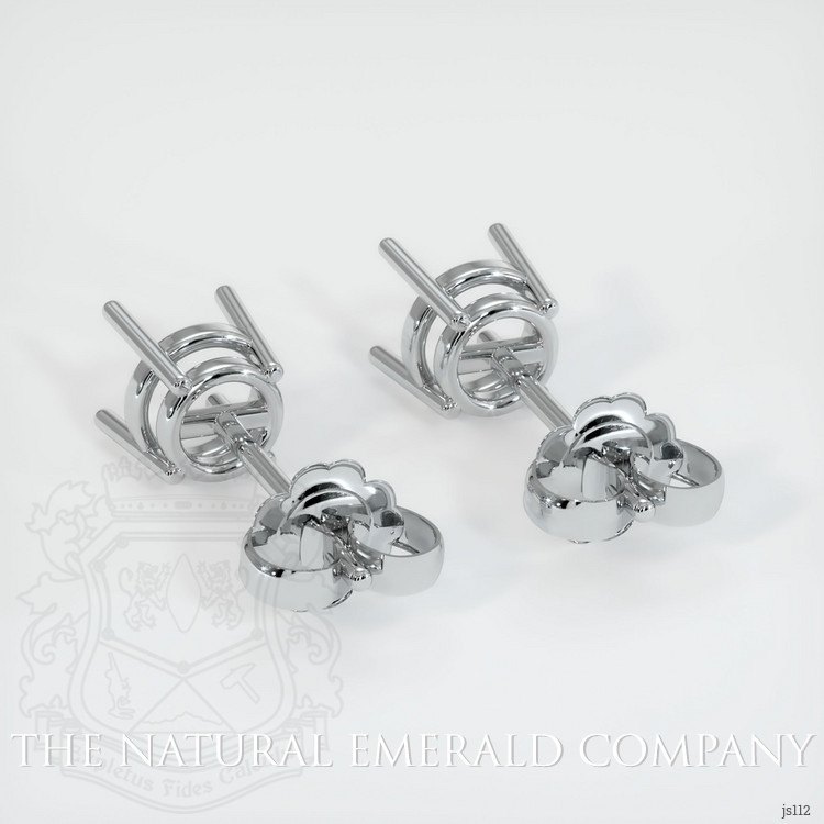 18K White Gold Studs Earring Setting