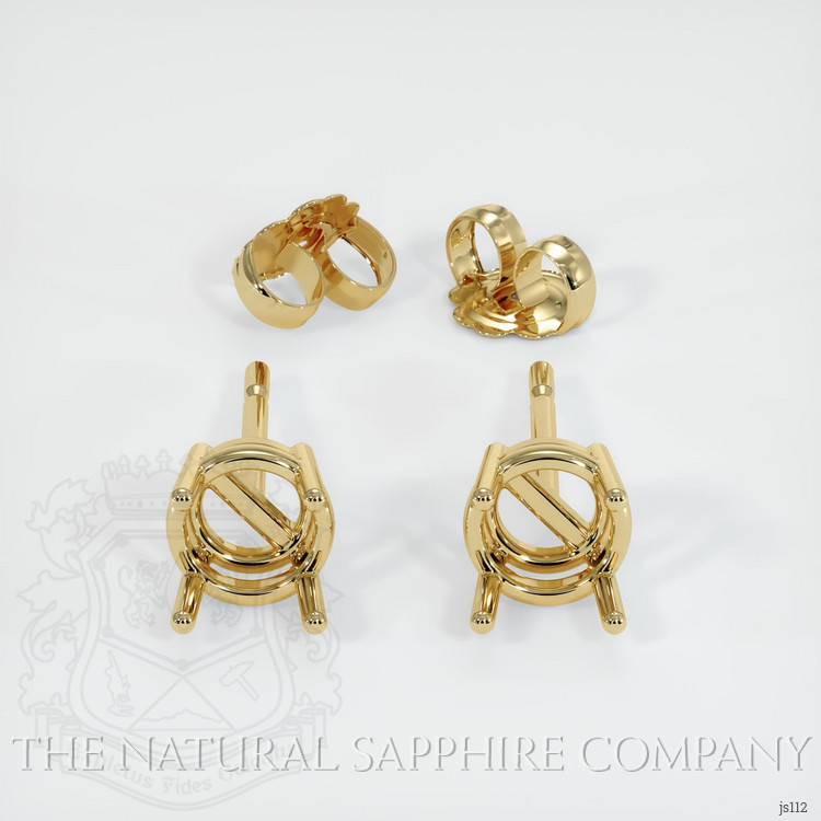 14K Yellow Gold Studs Earring Setting