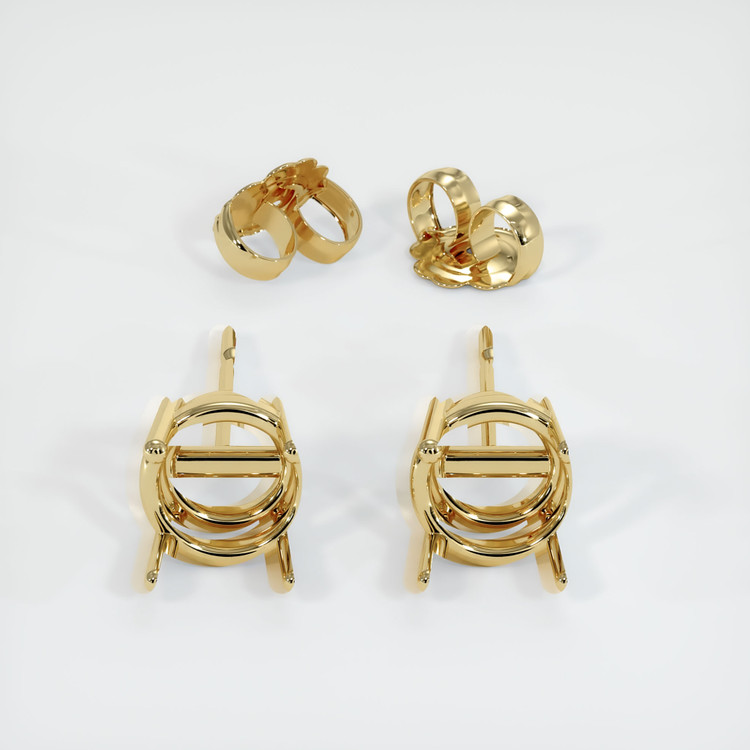 14K Yellow Gold Studs Earring Setting