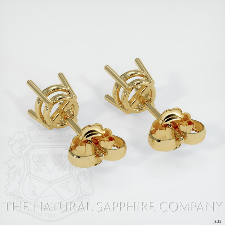 14K Yellow Gold Studs Earring Setting