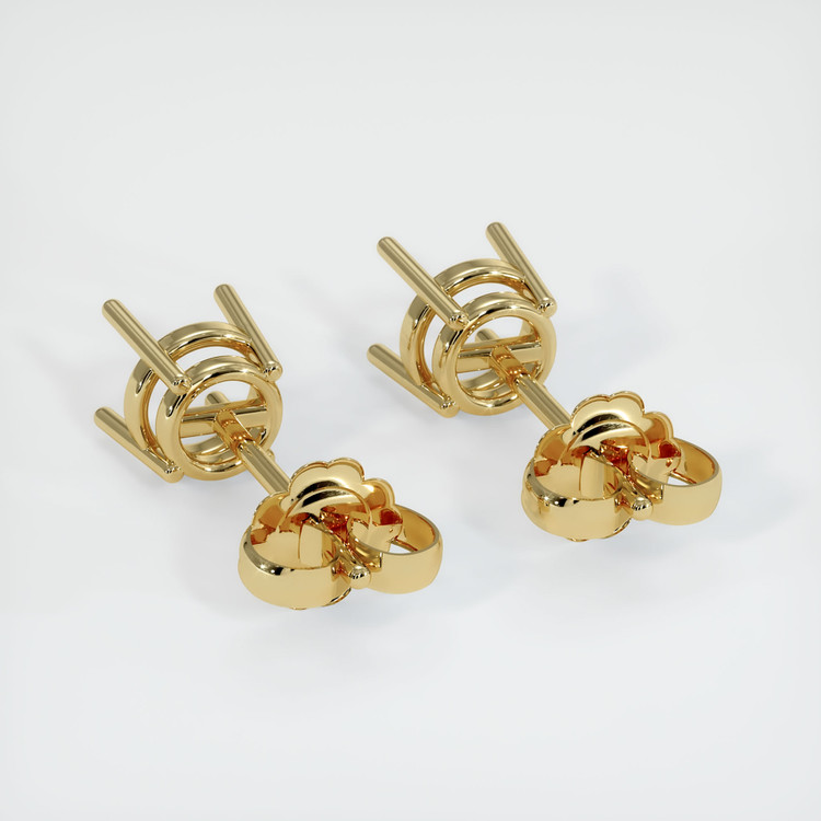 14K Yellow Gold Studs Earring Setting