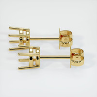 18K Yellow Gold Studs Earring Setting Image