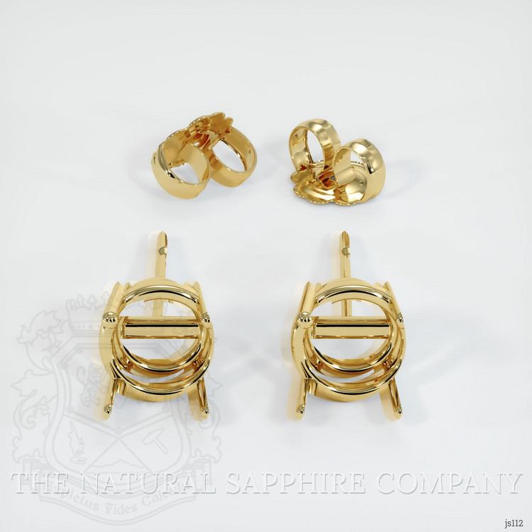 18K Yellow Gold Studs Earring Setting