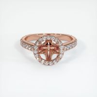 14K Rose Gold Pave Ring Setting Image