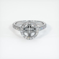 10K White Gold Pave Ring Setting Image