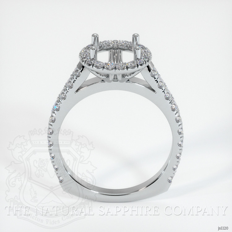 10K White Gold Pave Ring Setting