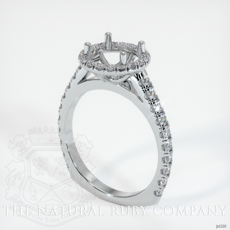 14K White Gold Pave Ring Setting