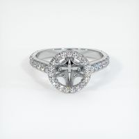 14K White Gold Pave Ring Setting Image
