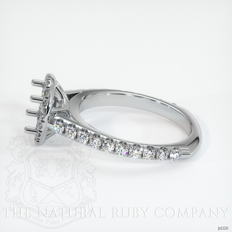 14K White Gold Pave Ring Setting