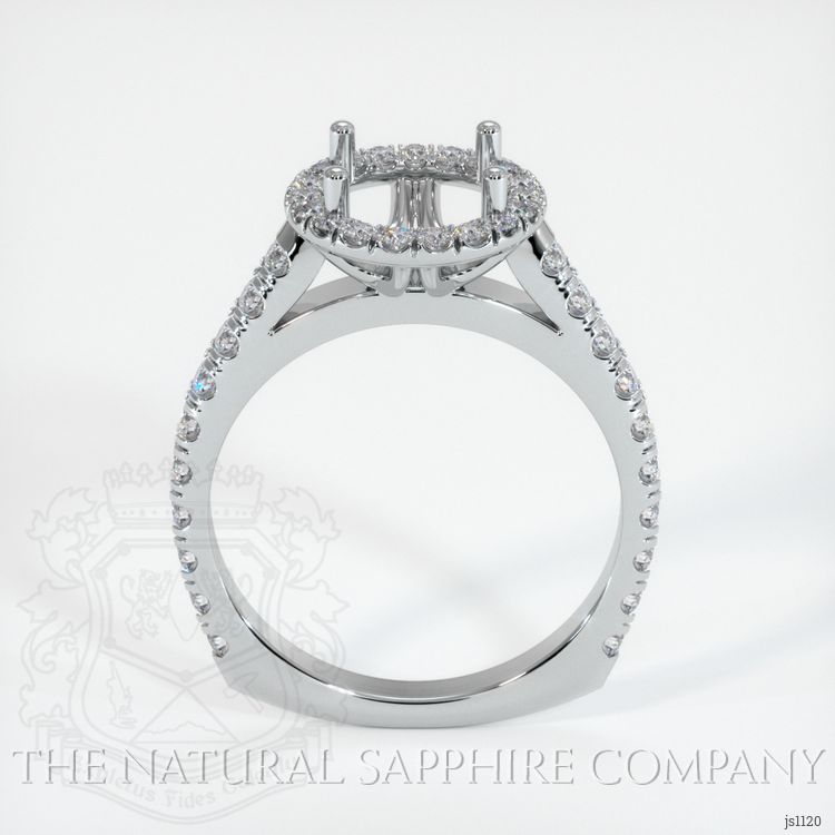 14K White Gold Pave Ring Setting