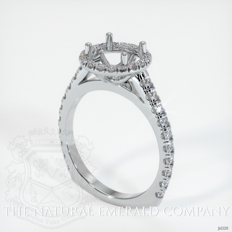 18K White Gold Pave Ring Setting