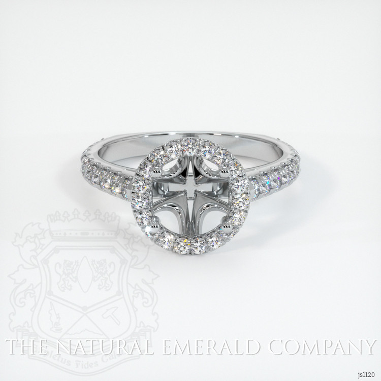 18K White Gold Pave Ring Setting