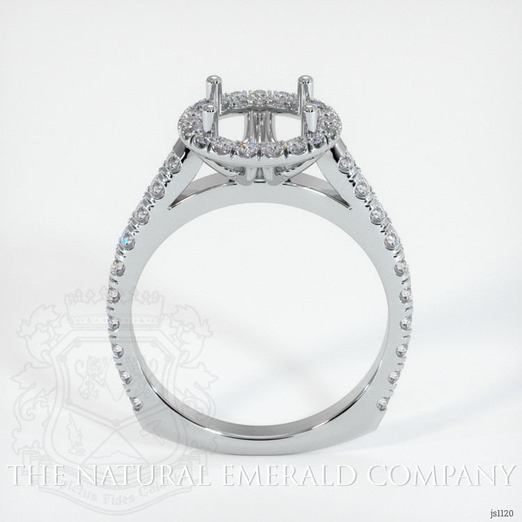 18K White Gold Pave Ring Setting