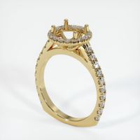 Pave Zircon Ring 3.34 Ct., 14K Yellow Gold Combination Setting