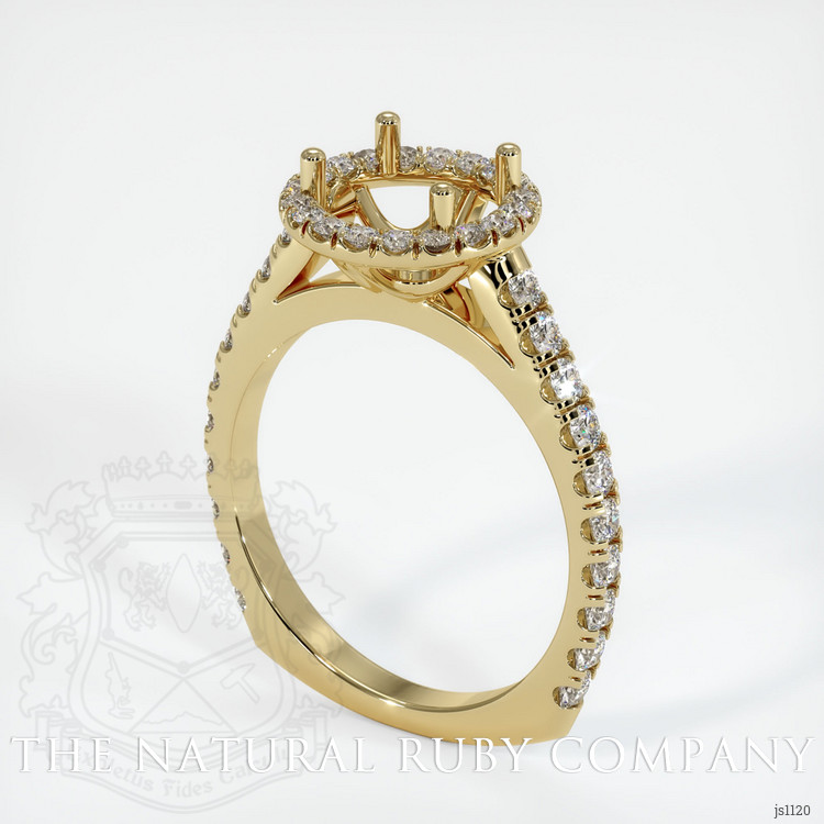 14K Yellow Gold Pave Ring Setting