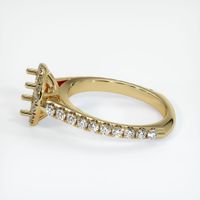 14K Yellow Gold Pave Ring Setting Image