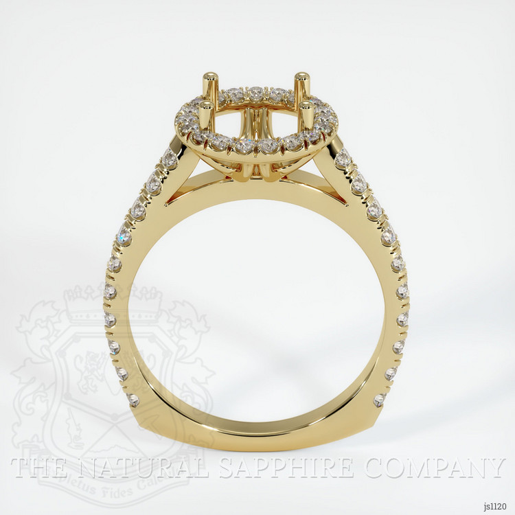 14K Yellow Gold Pave Ring Setting