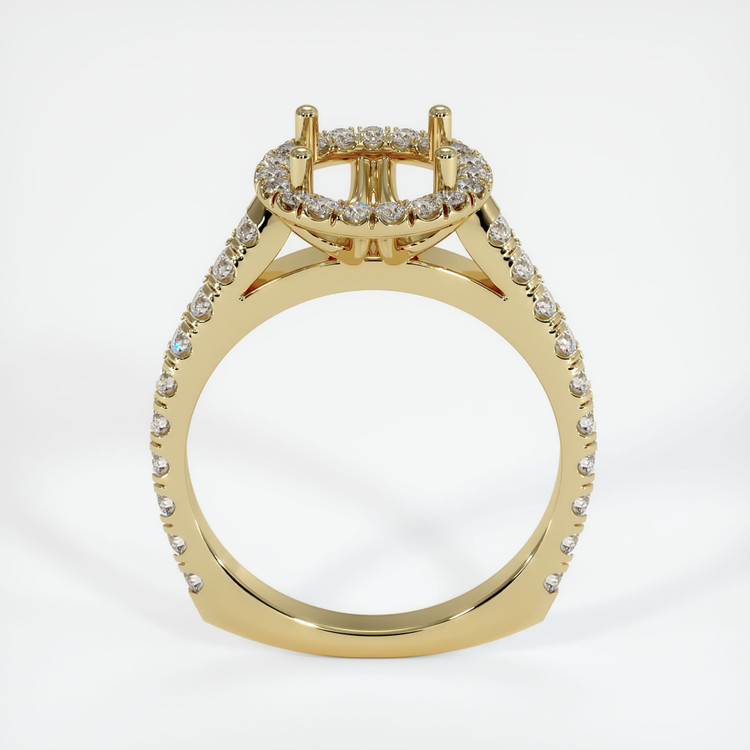 14K Yellow Gold Pave Ring Setting