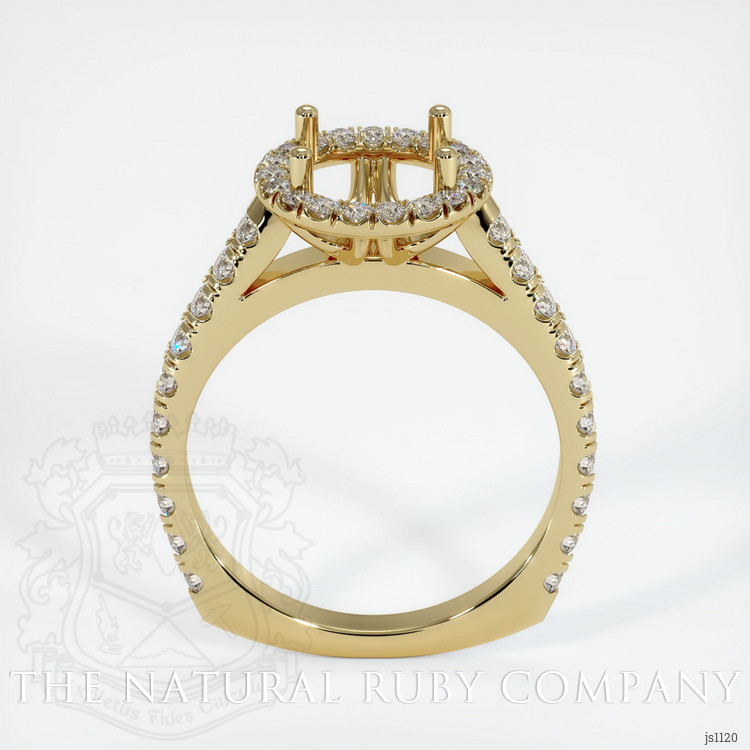 14K Yellow Gold Pave Ring Setting