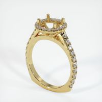 18K Yellow Gold Pave Ring Setting Video