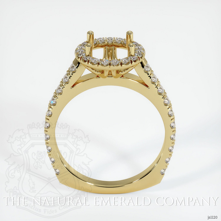18K Yellow Gold Pave Ring Setting