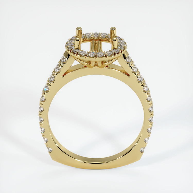 18K Yellow Gold Pave Ring Setting